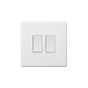 Soho Lighting Primed Paintable 2 Gang Intermediate Switch 10A with White Switch