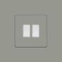 Soho Lighting Primed Paintable 2 Gang Intermediate Switch 10A with White Switch