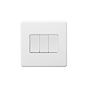 Soho Lighting Primed Paintable 3 Gang Intermediate switch with White Switch