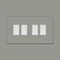 Soho Lighting Primed Paintable 4 Gang Intermediate switch with White Switch