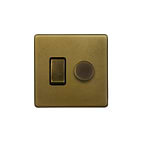 Old Brass Dimmer Rocker Combo Switch
