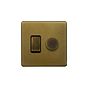 The Belgravia Collection Old Brass Dimmer and Rocker Switch Combo (2-Way Switch & 2-Way Intelligent Dimmer)
