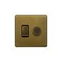 The Belgravia Collection Old Brass Dimmer and Rocker Switch Combo (2-Way Switch & 2- Way Intelligent Dimmer)