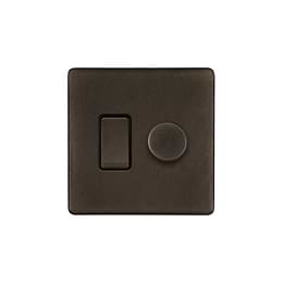 Vintage Brass Dimmer Rocker Combo Switch