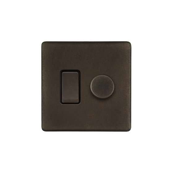 The Westminster Collection Vintage Brass Dimmer and Rocker Switch Combo (2-Way Switch & 2- Way Intelligent Dimmer)
