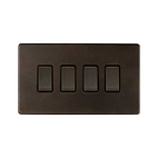 Vintage Brass 2 Way and Intermediate Switch
