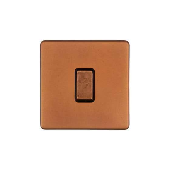 The Chiswick Collection Antique Copper 1 Gang Retractive Switch