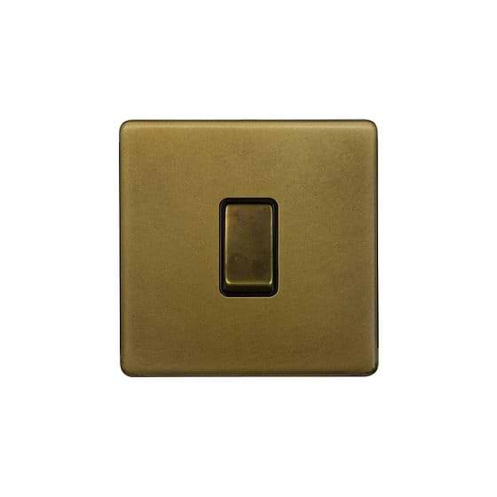 The Belgravia Collection Old Brass 1 Gang Retractive Switch