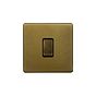 The Belgravia Collection Old Brass 1 Gang Retractive Switch