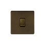 The Westminster Collection Vintage Brass 1 Gang Retractive Switch