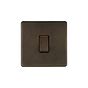 The Westminster Collection Vintage Brass 1 Gang Retractive Switch