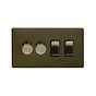 Bronze Dimmer Rocker Combo Switch