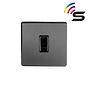 The Connaught Collection Black Nickel 1 Gang 150W Smart Rocker Switch