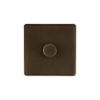 The Westminster Collection Vintage Brass 1 Gang Intelligent Trailing Dimmer Switch 150W LED (300w Halogen/Incandescent)