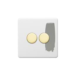 Paintable 2 Gang Dimmer Switch
