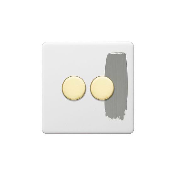 Paintable 2 Gang Dimmer Switch

