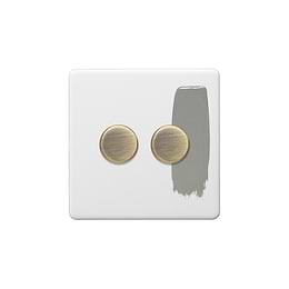 Paintable 2 Gang Dimmer Switch
