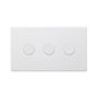 Soho Lighting Primed Paintable 3 Gang 2 -Way Intelligent Dimmer 150W LED (300w Halogen/Incandescent) with White Switch
