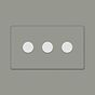 Soho Lighting Primed Paintable 3 Gang 2 -Way Intelligent Dimmer 150W LED (300w Halogen/Incandescent) with White Switch