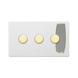Paintable 3 Gang Dimmer Switch
