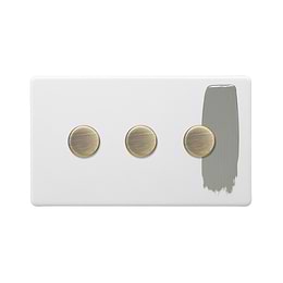 Paintable 3 Gang Dimmer Switch
