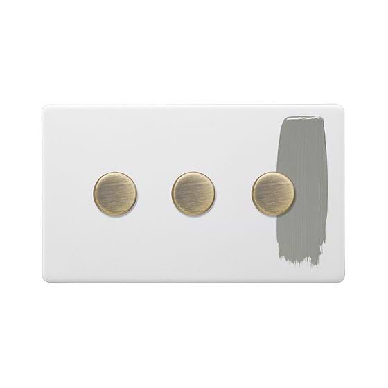 Paintable 3 Gang Dimmer Switch
