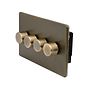 The Eton Collection Bronze 4 Gang  Intelligent Trailing Dimmer Screwless 150W LED (150w Halogen/Incandescent)