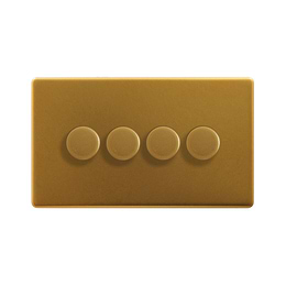 Antique Gold 4 Gang Dimmer Switch
