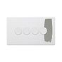 Soho Lighting Primed Paintable 4 Gang 2 Way Intelligent Dimmer Switch 150W LED (300w Halogen/Incandescent) with White Switch