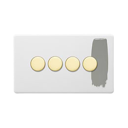 Paintable 4 Gang Dimmer Switch
