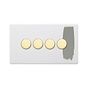 Soho Lighting Primed Paintable 4 Gang 2 -Way Intelligent Dimmer 150W LED (300w Halogen/Incandescent) with Brushed Brass Switch