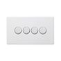 Soho Lighting Primed Paintable 4 Gang 2 -Way Intelligent Dimmer 150W LED (300w Halogen/Incandescent) with Brushed Chrome Switch