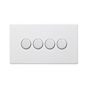 Soho Lighting Primed Paintable 4 Gang 2 -Way Intelligent Dimmer 150W LED (300w Halogen/Incandescent) with Brushed Chrome Switch