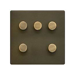 The Eton Collection Bronze 5 gang 2 -Way Intelligent Dimmer 150W LED (300WHalogen/Incandescent)