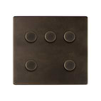 Vintage Brass 5 Gang Dimmer Switch
