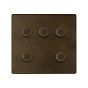 Vintage Brass 5 Gang Dimmer Switch
