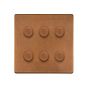 The Chiswick Collection Antique Copper 6 Gang 2 -Way Intelligent Dimmer LED 150W LED (300W Halogen/Incandescent)
