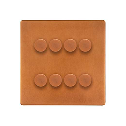Antique Copper 8 Gang Dimmer Switch