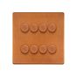 The Chiswick Collection Antique Copper 8 Gang 2 -Way Intelligent Dimmer 150W LED (300W Halogen/Incandescent)