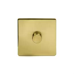 Brushed Brass 1 Gang Dimmer Switch
