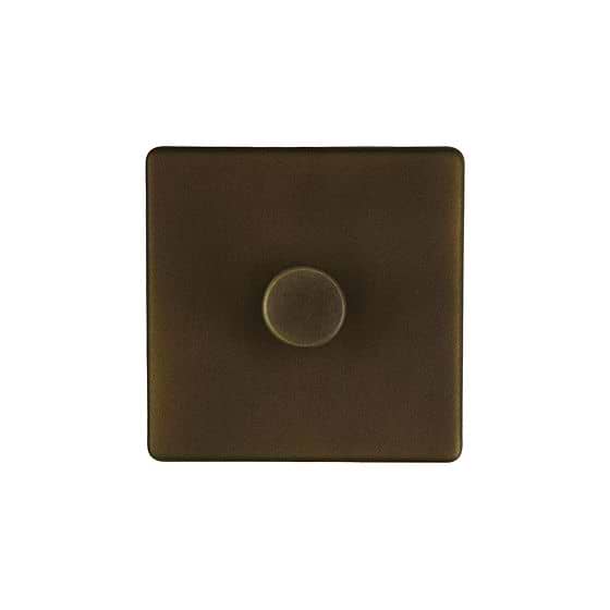The Westminster Collection Vintage Brass 1 Gang 400W LED Dimmer Switch