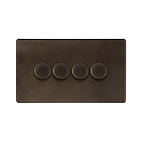 Vintage Brass 4 Gang Dimmer Switch