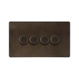 Vintage Brass 4 Gang Dimmer Switch