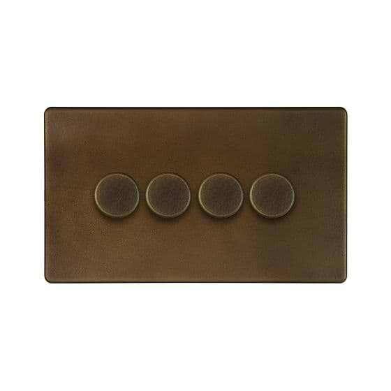 Vintage Brass 4 Gang Dimmer Switch
