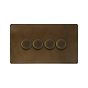 Vintage Brass 4 Gang Dimmer Switch
