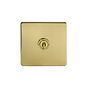 The Savoy Collection Brushed Brass 1 Gang 2 Way Toggle Switch Screwless