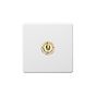 Soho Lighting Primed Paintable 1 Gang Toggle Light Switch 2 Way with Brushed Brass Switch