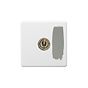 Soho Lighting Primed Paintable 1 Gang Toggle Light Switch 2 Way with Antique Brass Switch