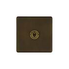 The Westminster Collection Vintage Brass 1 Gang 2 Way Toggle Switch