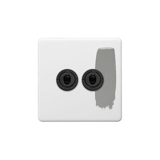 2 gang paintable Toggle Light Switch